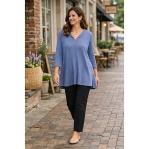 Soft Surroundings Blue A Line Tunic P M Oversized EUC